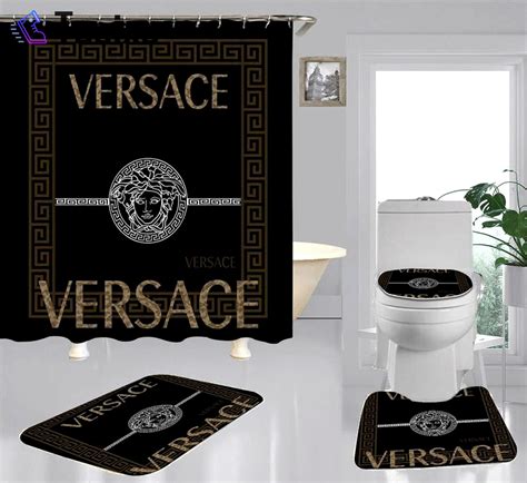 versace shower curtain sets|versace bathroom rug.